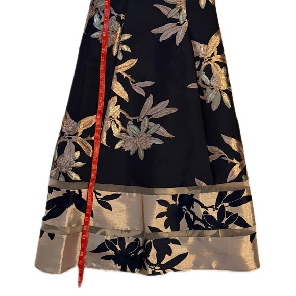 Adrianna Papell Navy & Pink Textured Print A-Line Dress Size 10 Sleeveless - Picture 8 of 8